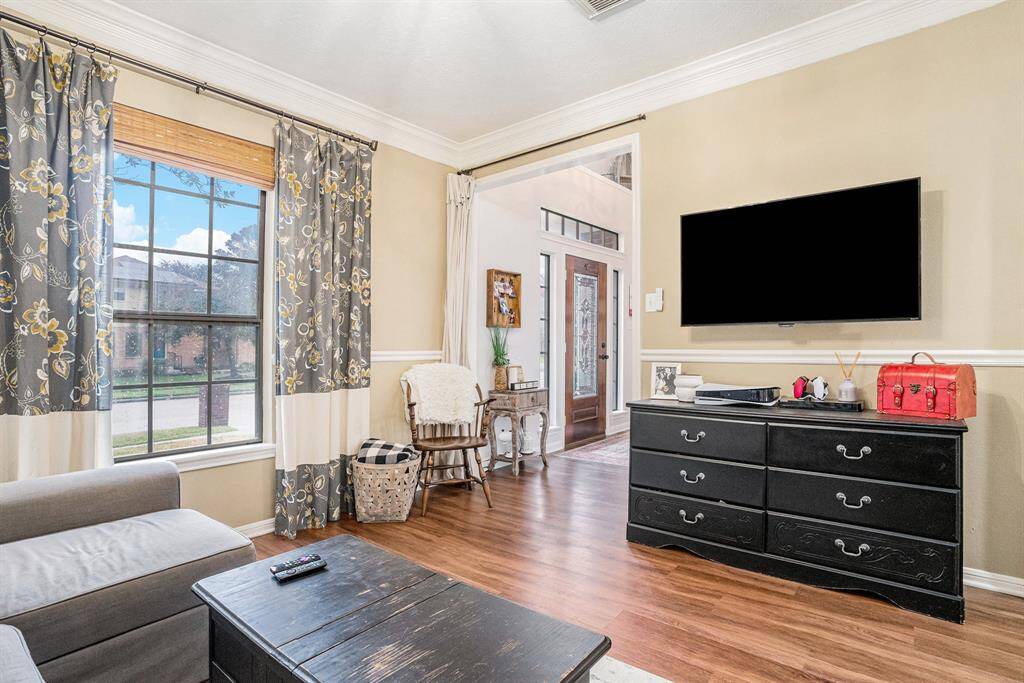 Formal dining also can be used as extra living space