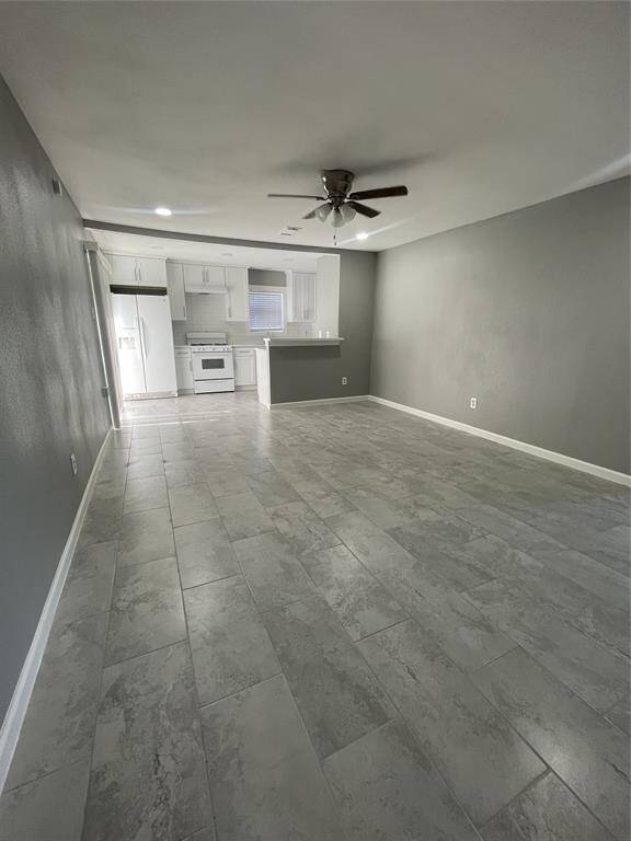 Open concept kitchen/family room.