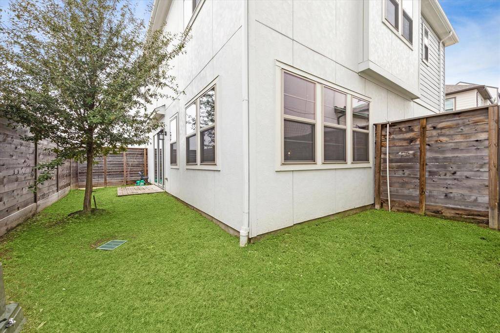 The backyard offers a generous amount of space, perfect for pets and other animals to roam freely. It provides a comfortable and convenient area for your furry companions to play and explore.