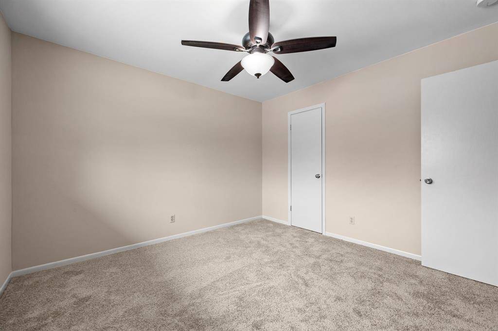 Each bedroom has fresh new paint, new carpet and ceiling fans.