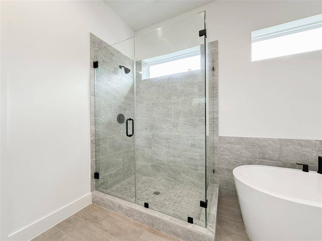 Tile on Stand up shower