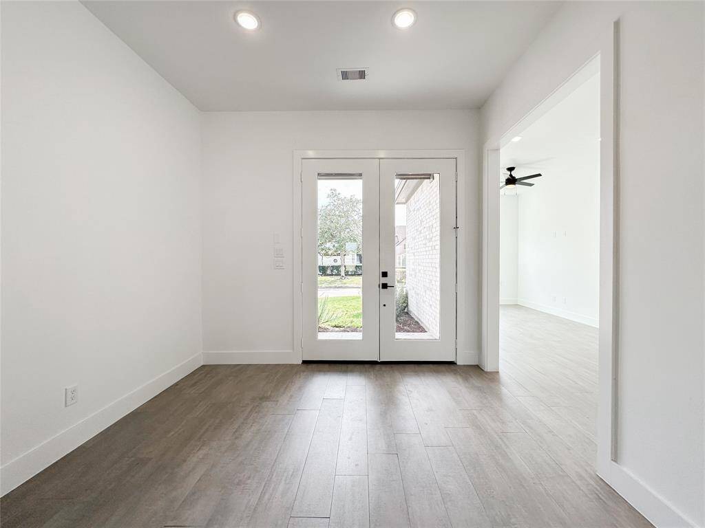 Two opening doors with glass