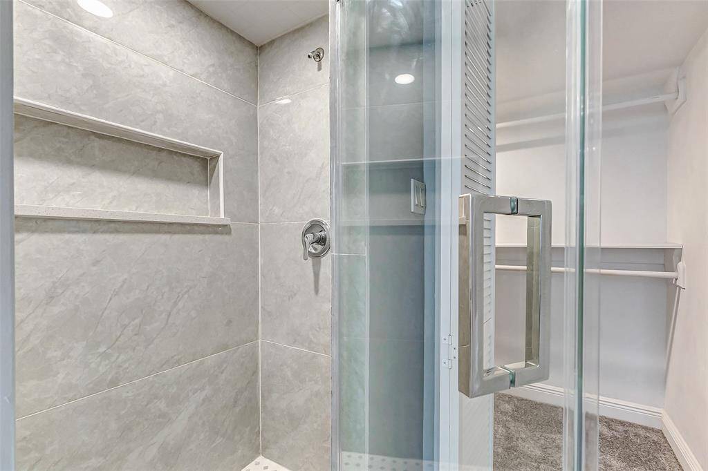 Brand new cabinets, sisnks, faucets, mirror, soaking tub, and custom shower.
