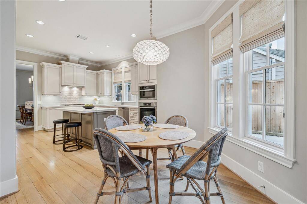 BREAKFAST AREA.  A delightful corner of the home for sunny morning breakfasts and more informal meals.