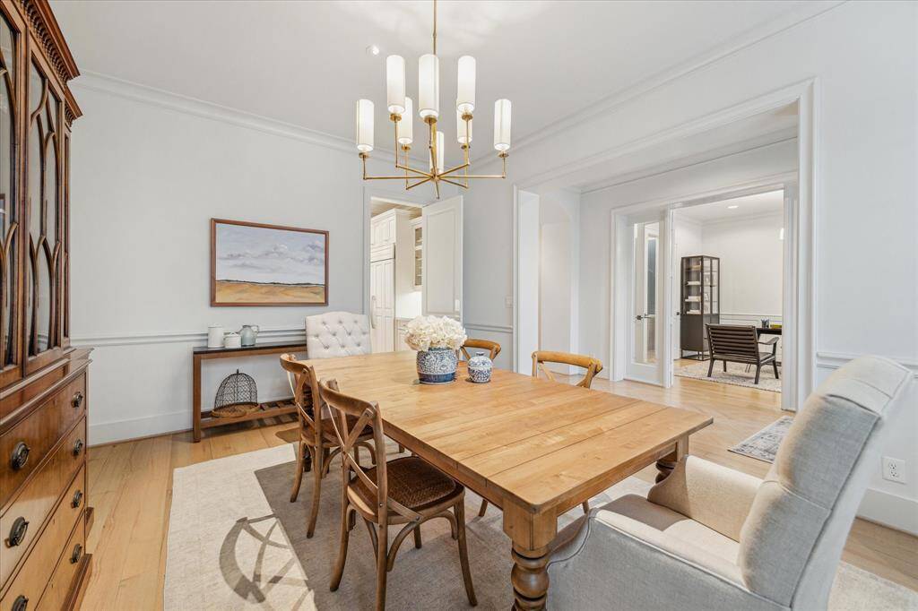 Another view of the formal dining room looking back towards the study and also the door which connects to the kitchen.