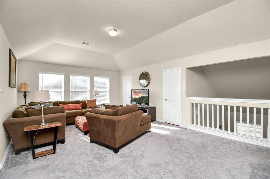 Upstairs you will find a large gameroom which works perfectly as a play area for younger ones, a recreation area, a hangout for the family to watch movies and sports, or whatever you can imagine.