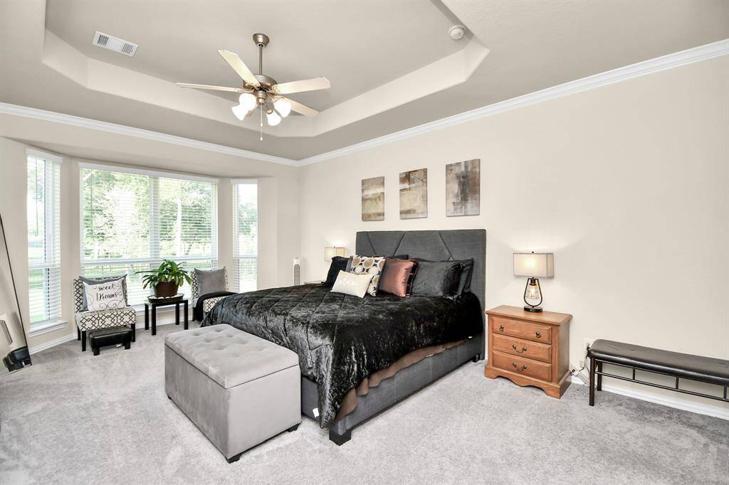 This spacious master bedroom can be your personal retreat in the home.