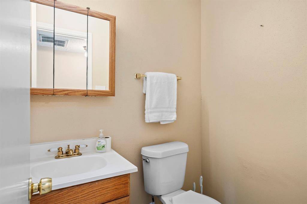 Half bath downstairs convenient for guest use