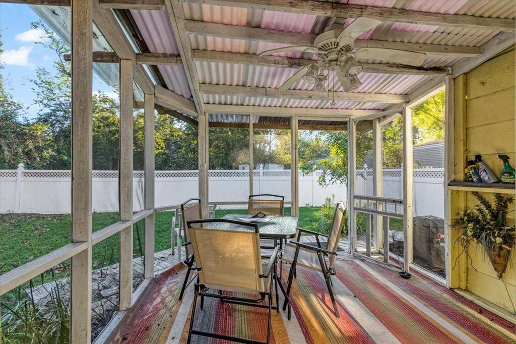 Enclosed patio off of primary bedroom