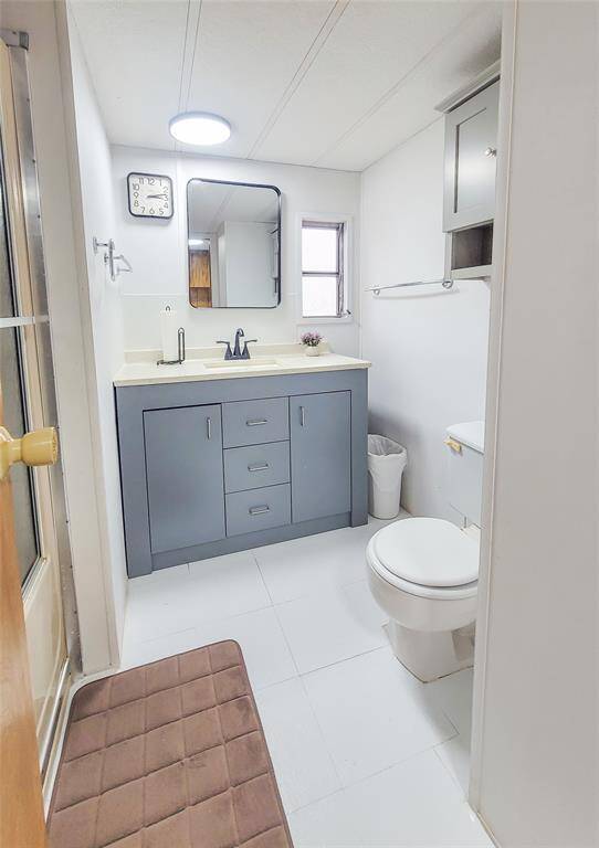 New vanity in bathroom