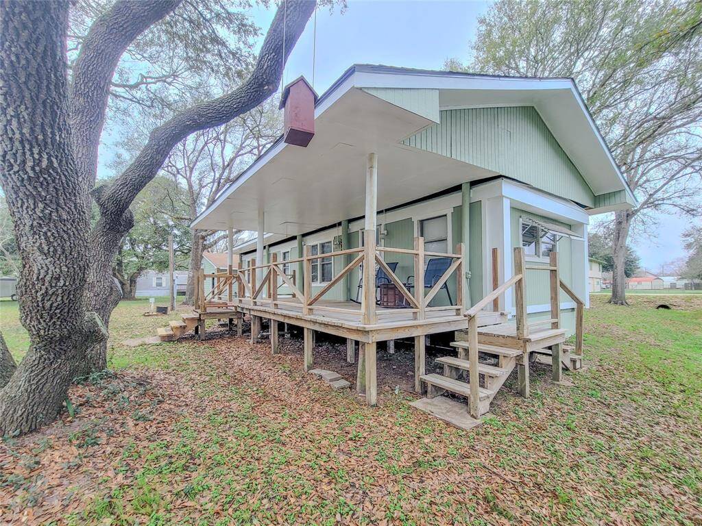 Spacious back porch to relax on
