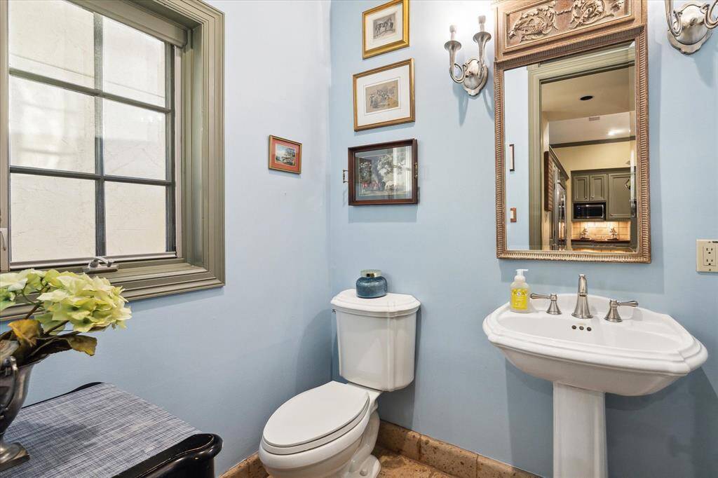 First floor powder room.