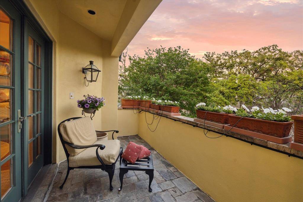 Private balcony off of the Primary Bedroom.