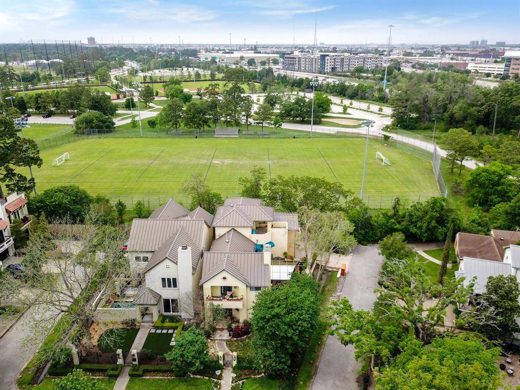 Property backs up to the Memorial Park soccer field
