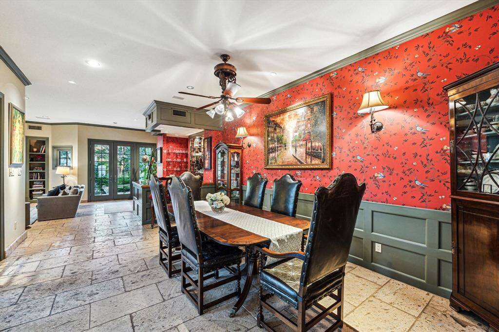 Formal dining room and bar area.