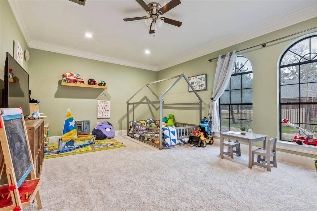 This spacious secondary bedroom is also connected to the hall bathroom creating the perfect secondary suite.