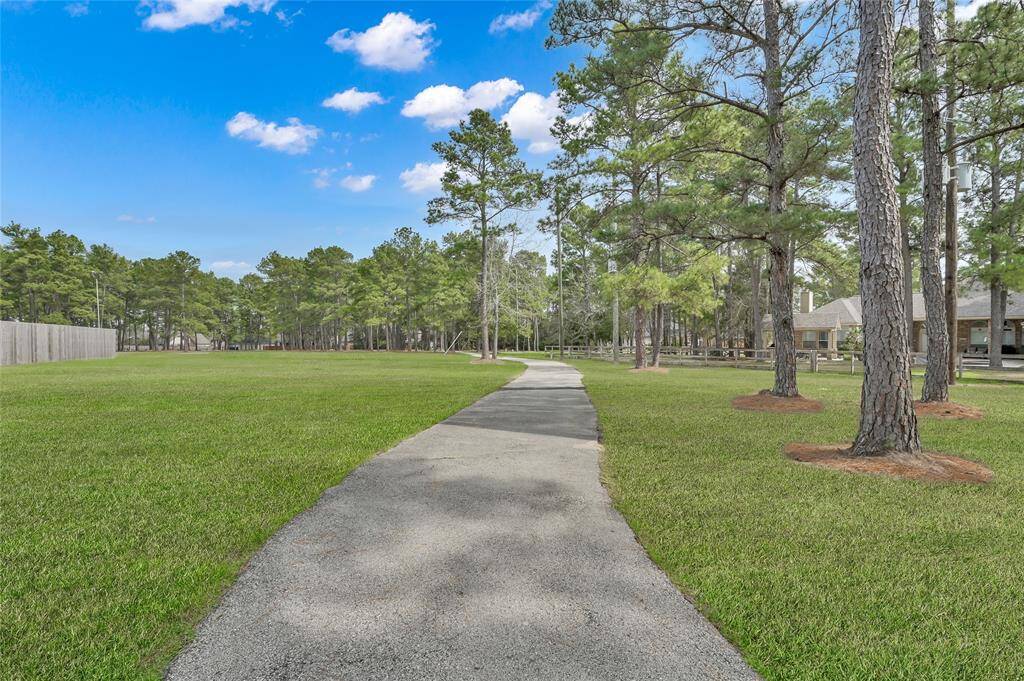 The Sharps Park has a covered picnic area and overlooks the pond at the back of the neighborhood.