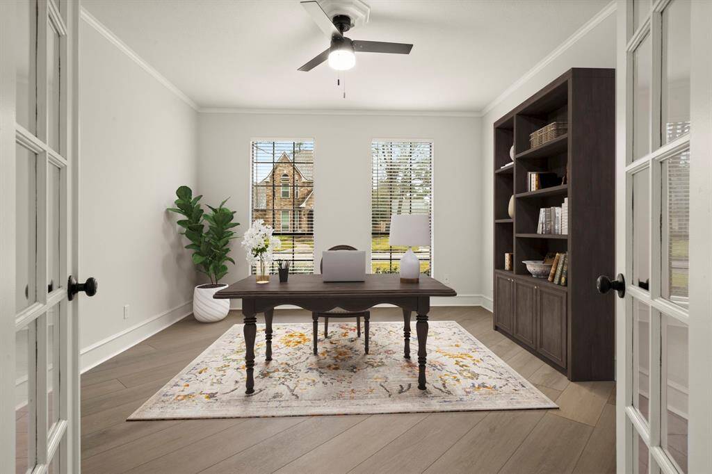 Home Office virtually staged