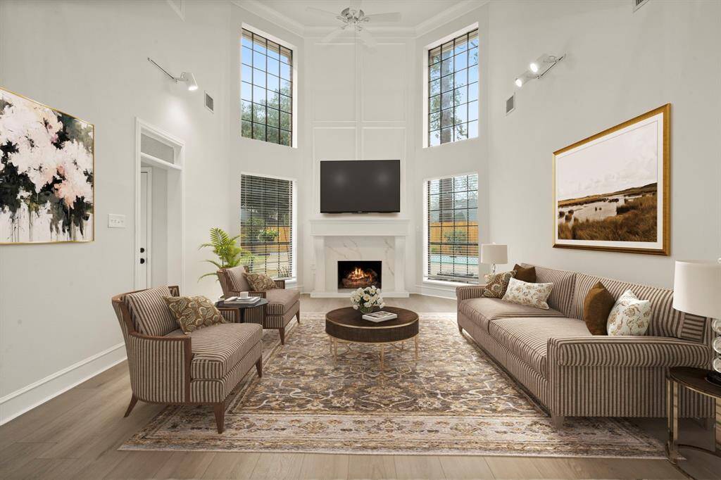Family Room virtually staged