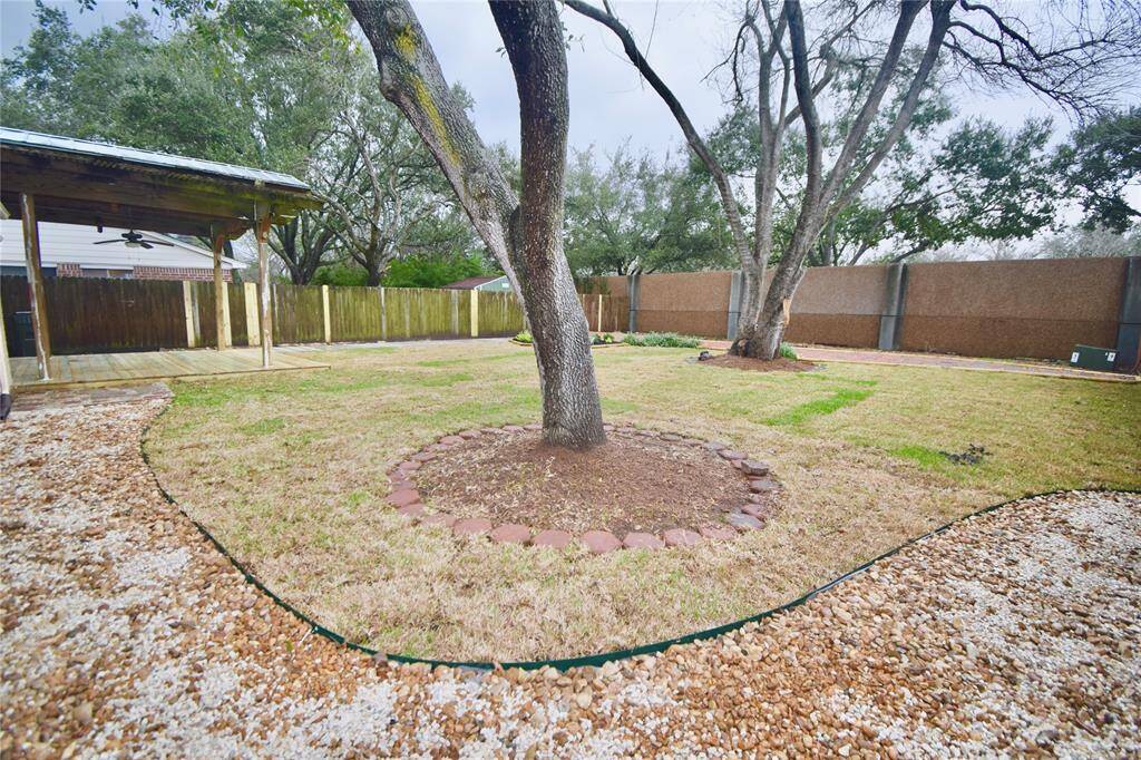 Fully fenced backyard