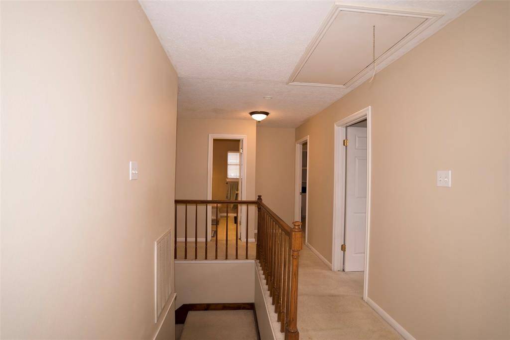 The hallway on the second floor, providing easy access to the private rooms and bathrooms for added convenience and privacy.