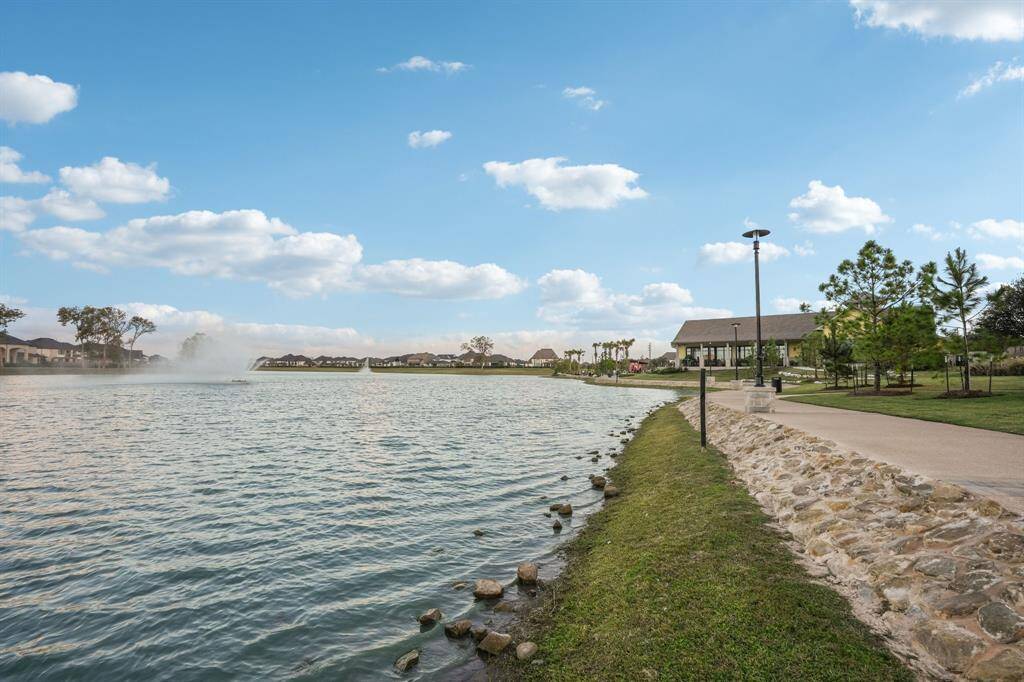 Lake and walkway in the community