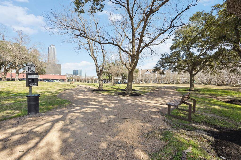 Walking trails and pet area