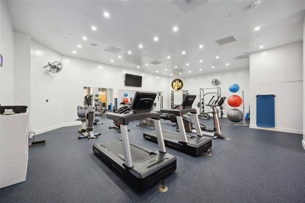 State of the art fitness facility equipped with cardio  and strength training machines
