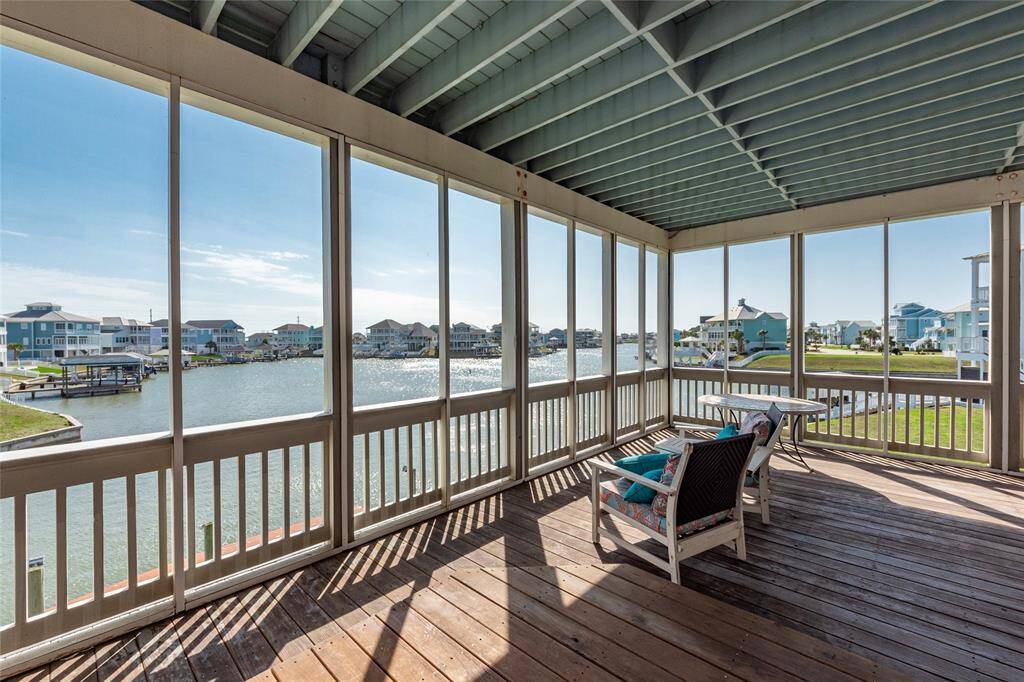 large screened porch on first floor