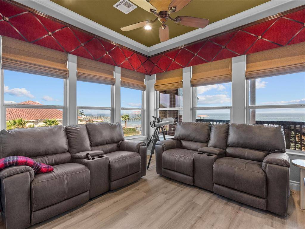 Media Room  w/ black out curtains