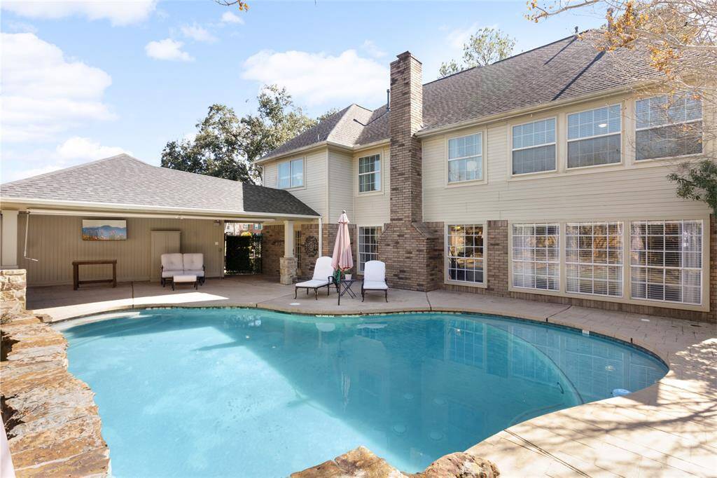 Backyard heated pool