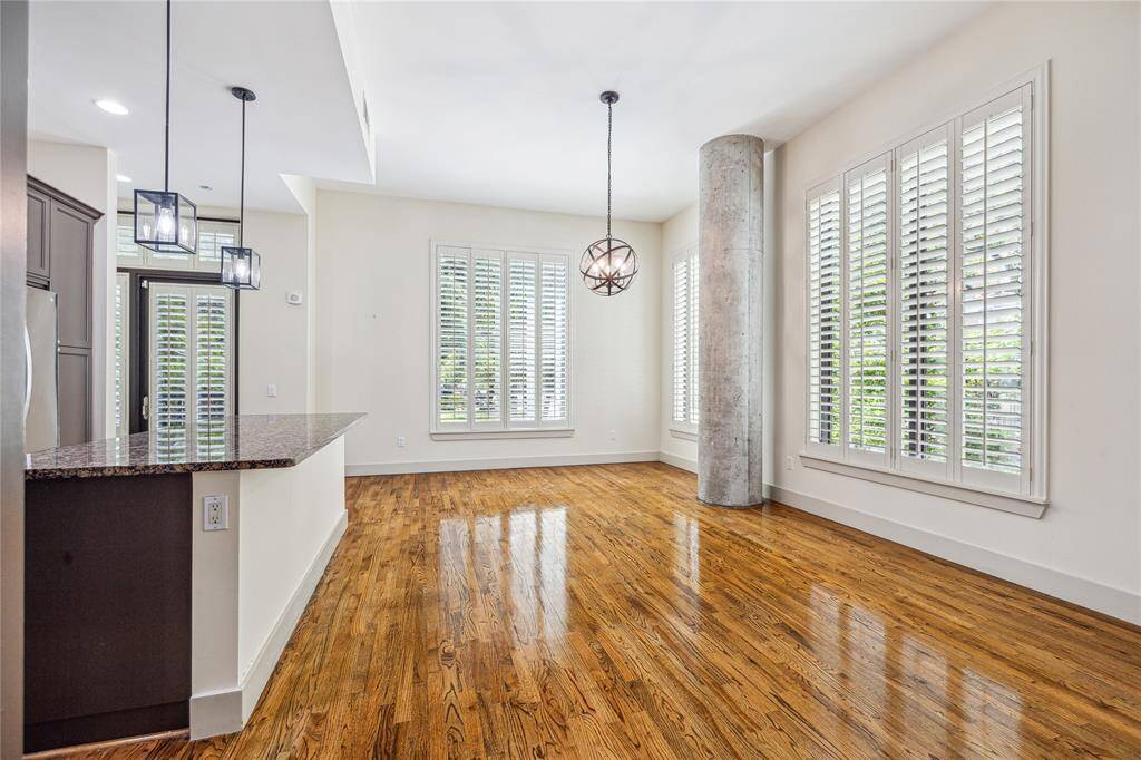 Enjoy this open space adjacent to the Cook's Kitchen as a Dining area or expand the Living Room with an additional seating area.