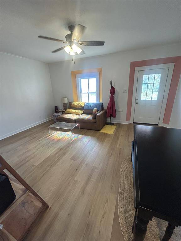 Front room with front door in the background to the right.