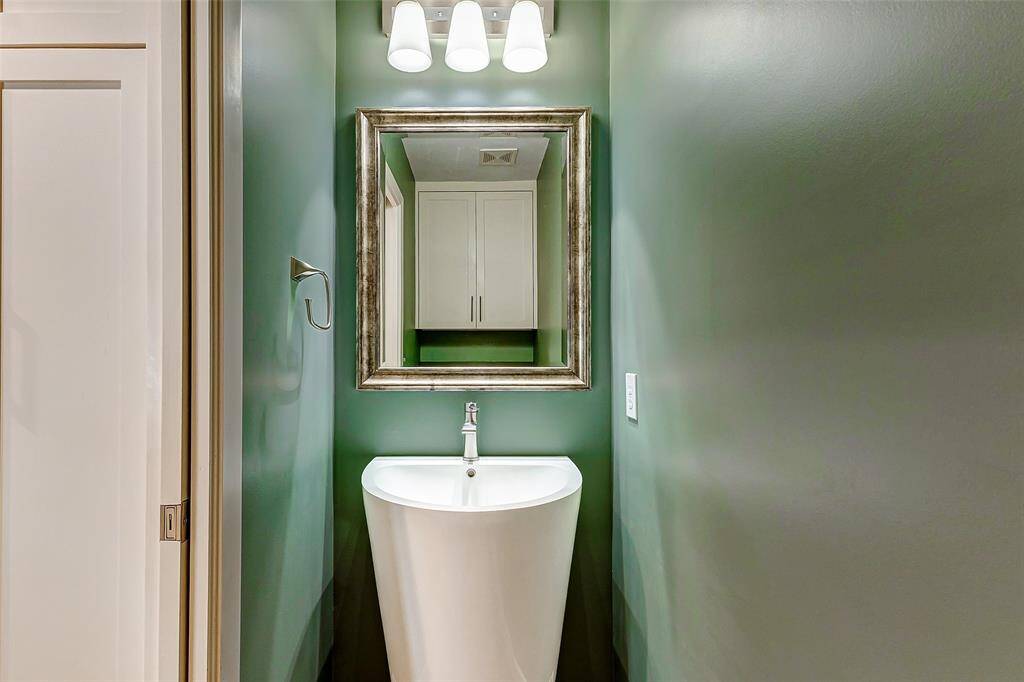 Sleek and stylish half bath, perfect for modern living.