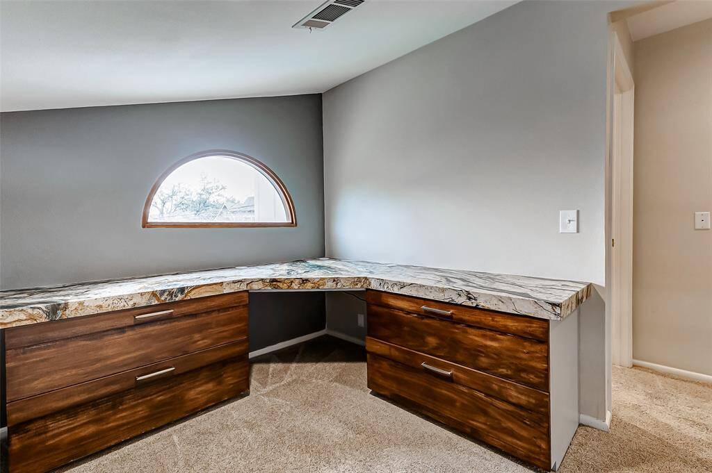 Office Desk with beautiful granite countertops