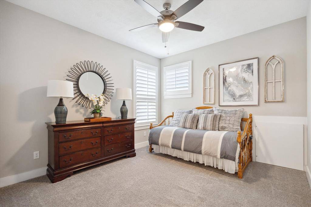 Upstairs Bedroom 3 with shared Hollywood bath.