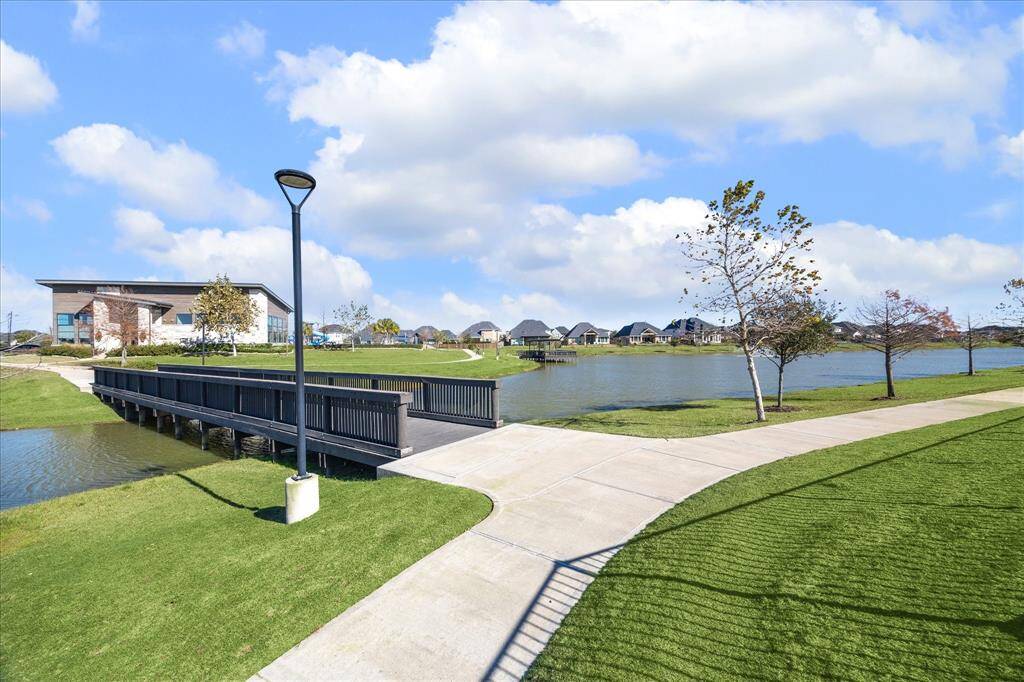 Enjoy serene walking paths winding around picturesque lakes.