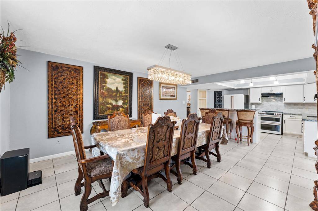 Dining area with ample space for family meals.