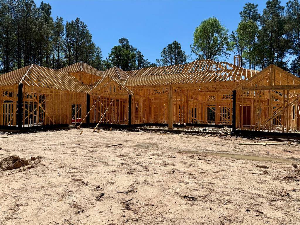 Closer look at the rear of the home.