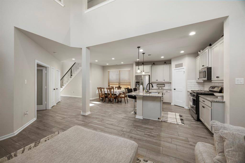 This floorpan gives you separated areas to feel as each room is its own, in this open floor plan.
