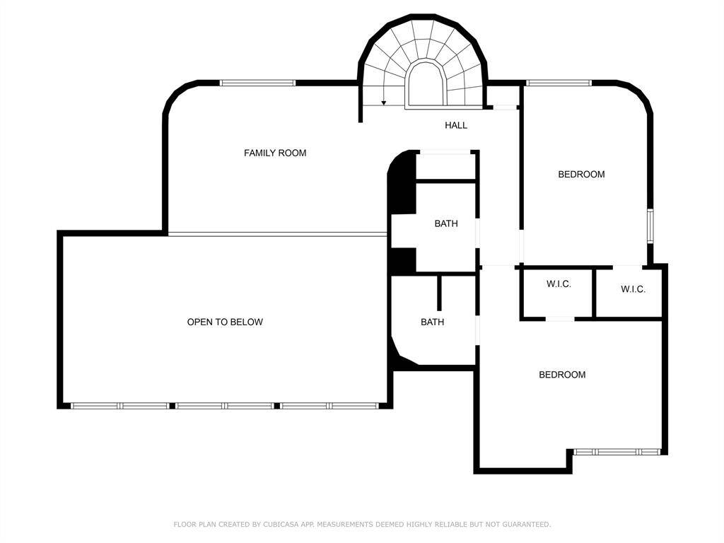 Second level floor plan