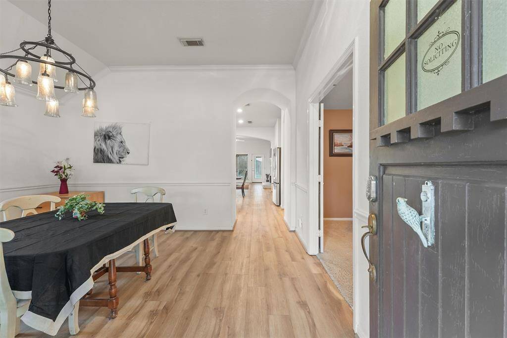 Large formal dining area.