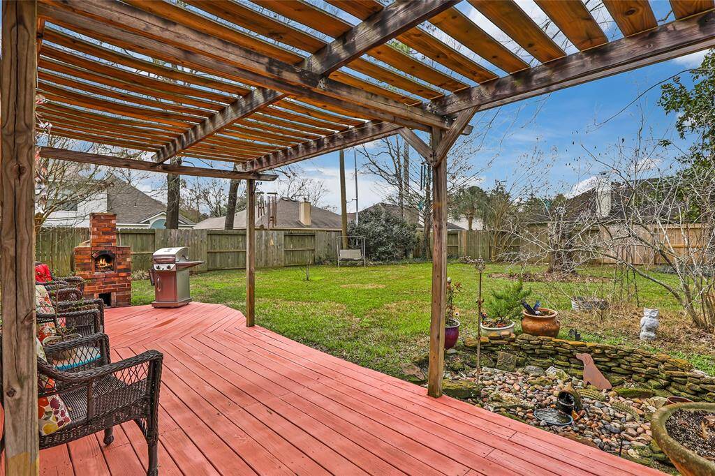Inviting backyard patio with plenty of space for outdoor dining and relaxation