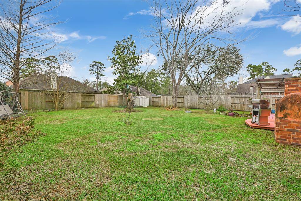 Beautiful, lush backyard with french drains