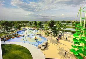A modern recreational area with a pool. Ideal for homeowners seeking nature and leisure amenities.