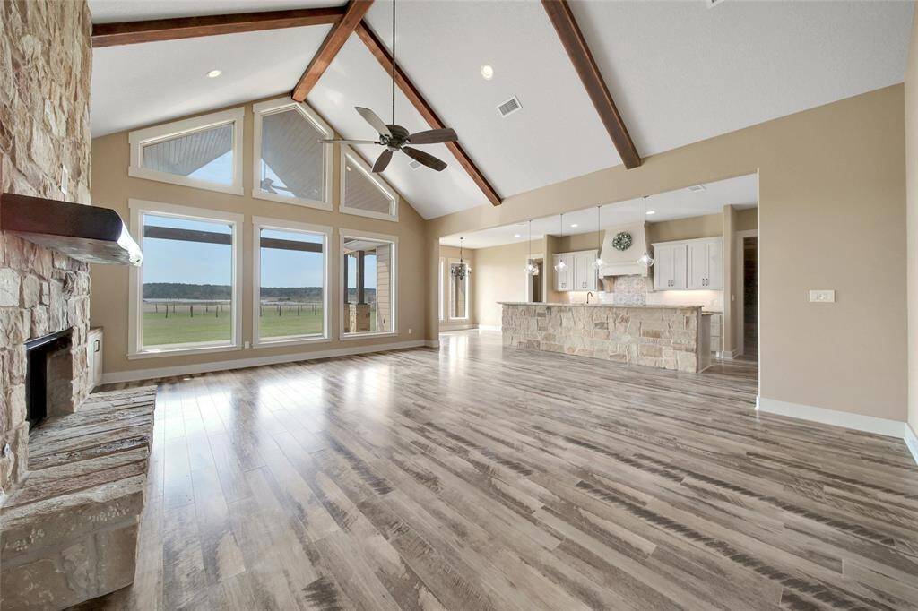 Your workspace is frame by the trey ceiling and led lighting