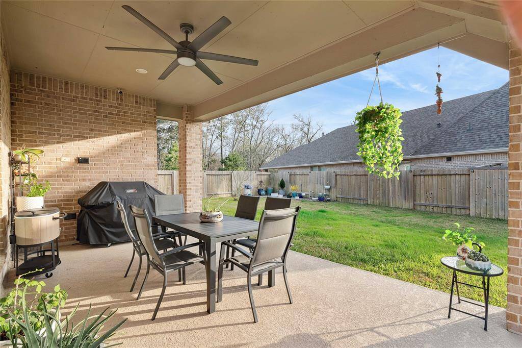 Welcome to your large, covered patio complete with an outside gas connection!