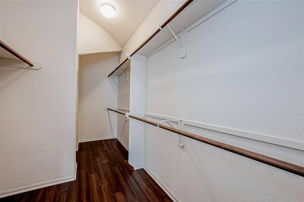 Walk in master closet