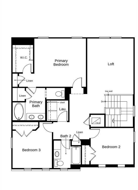 This floor plan features 3 bedrooms, 2 full baths, 1 half bath and over 1,900 square feet of living space.