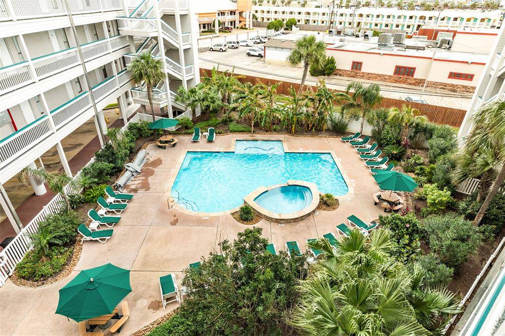One of two large swimming pools